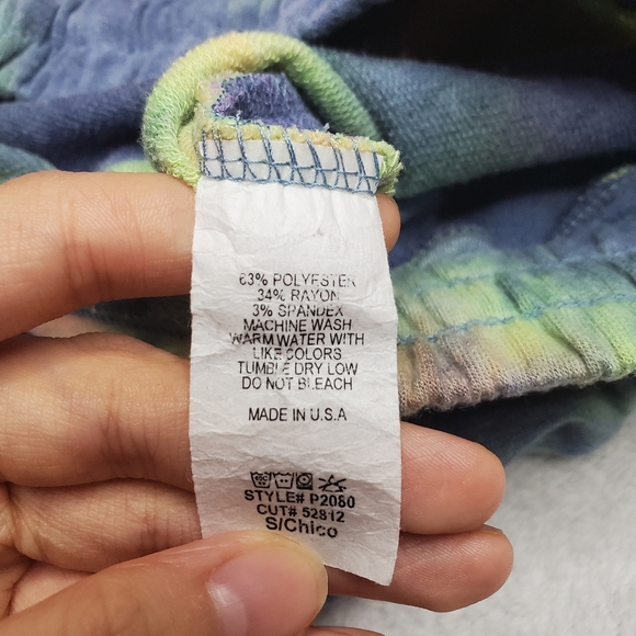 Vici Harmony Multicolored Rainbow Tie Dye Printed High Rise Knit Lounge Shorts - Picture 7 of 7